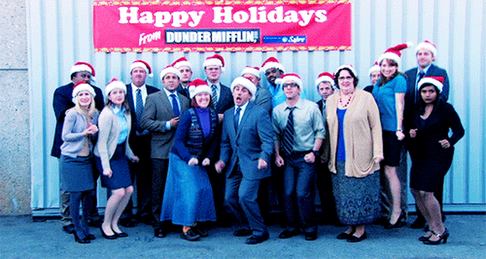 The Office Christmas Card Photo