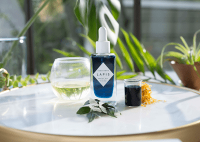 Blue Tansy Beauty Product Photography by Ezra Productions