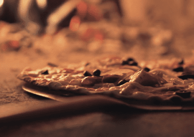 Pizza close-up in brand video