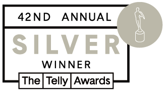 2022 silver telly award statue for social media healthcare ad video production agency 