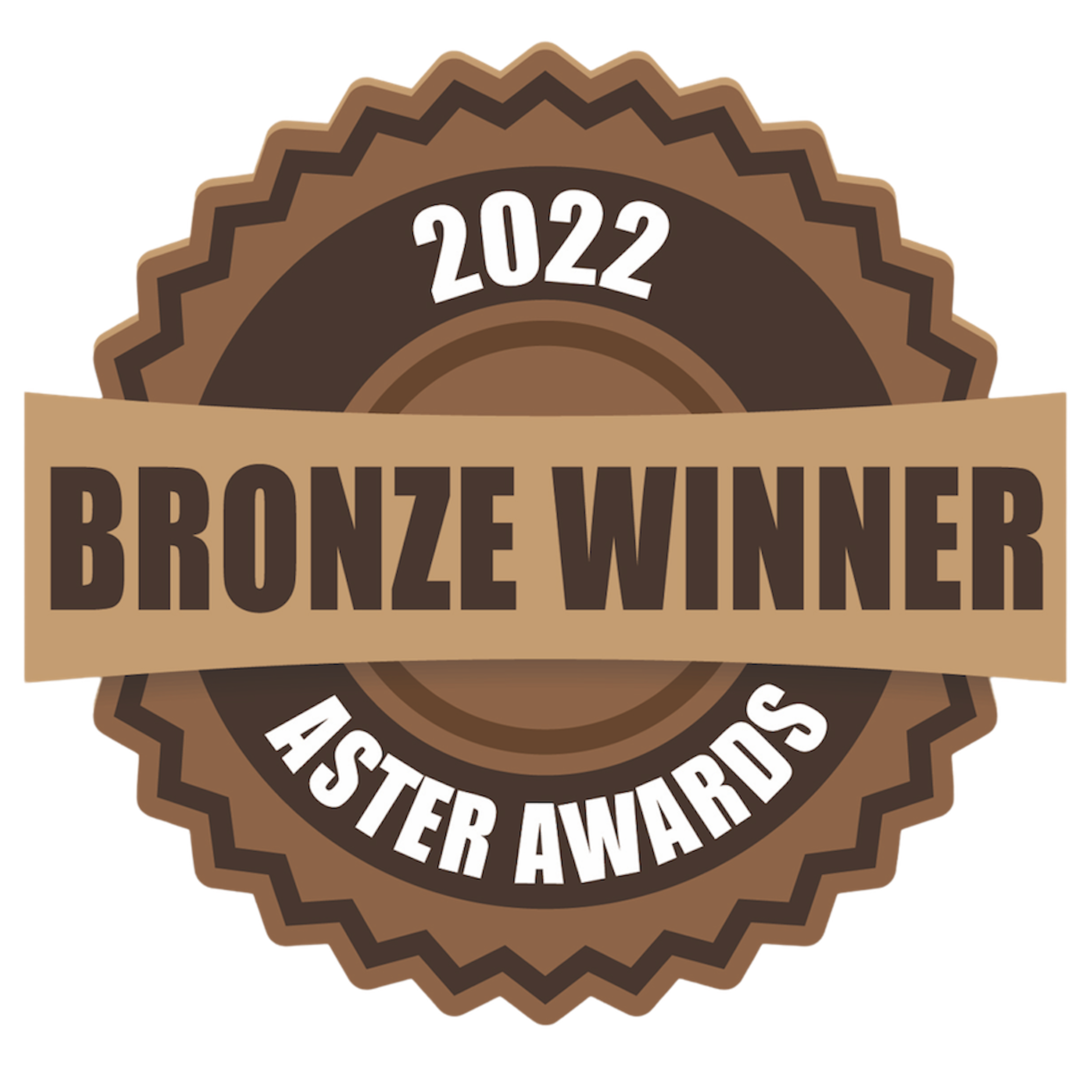 2022 aster awards bronze badge for award winning healthcare video production advertising agency
